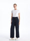 Elastic Waist Regular Bell-Bottoms Women's Trousers